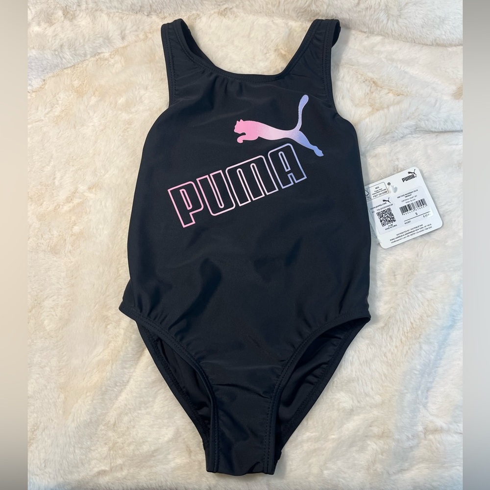 Little Girls one piece swim suit Puma size 5 NWT